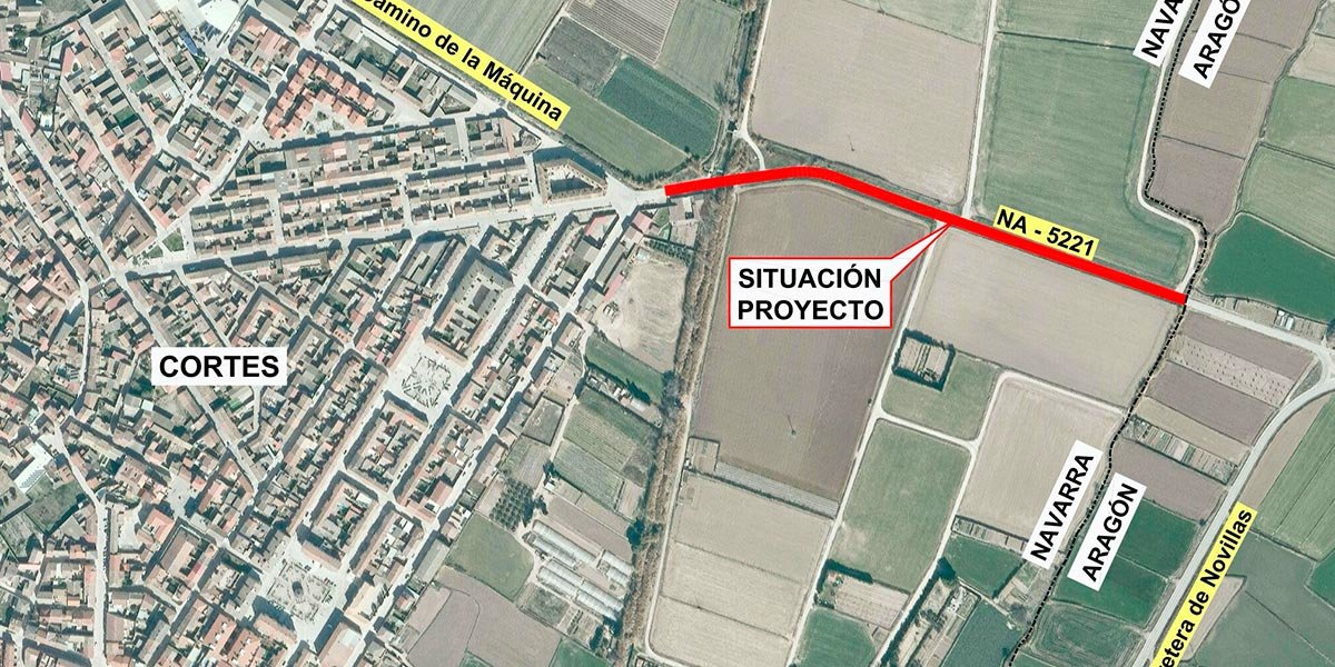 Proyecto de mejora de la carretera de Cortes con el límite con Aragón