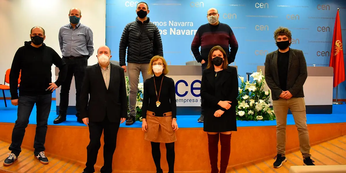 Rueda de prensa celebrada el pasado viernes 26 de febrero en el Confederaci&oacute;n Empresarial de Navarra