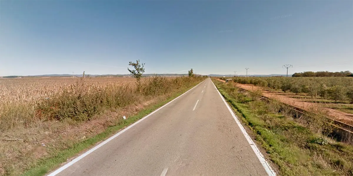 Carretera NA 128 entre Caparroso y M&eacute;lida