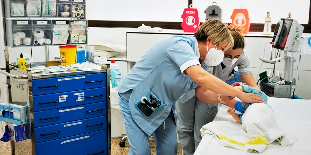 Simulacro realizado en la sala de tratamientos del Hospital de D&iacute;a Pedi&aacute;trico del &Aacute;rea de Salud de Tudela