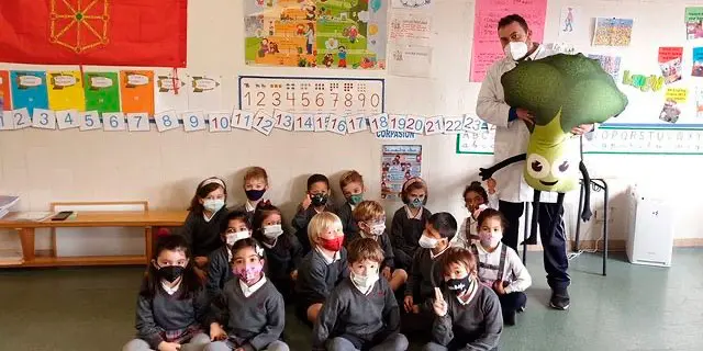 Los ni&ntilde;os y ni&ntilde;as del colegio Compa&ntilde;&iacute;a de Mar&iacute;a ya han tenido ya la suerte de conocer a Brocol&iacute;n