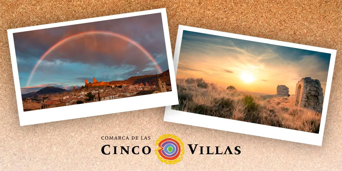 &lsquo;Atardecer en el Castillo de Sora&rsquo; y &lsquo;Villa de Uncastillo bajo el arco&iacute;ris&rsquo; han sido las im&aacute;genes ganadoras del cuarto concurso de fotograf&iacute;a comarcal en la categor&iacute;a del jurado profesional