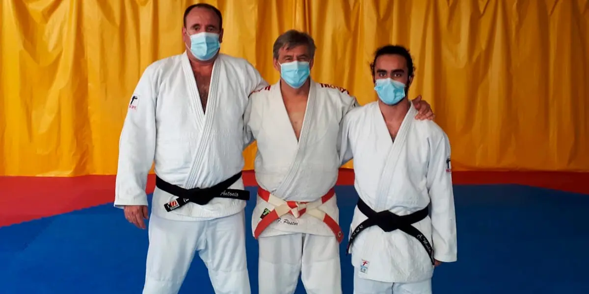 Felix Pastor con Adrian Muela y Ant&ordm; Marz, 