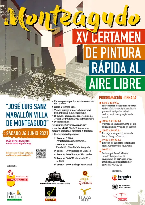 XV Certamen de pintura r&aacute;pida al aire libre 2021 en Monteagudo
