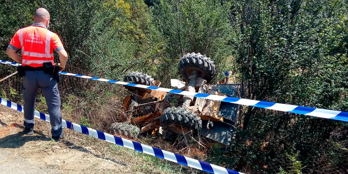 Atestados Tudela de la Polic&iacute;a Foral investigan las causas de este accidente laboral