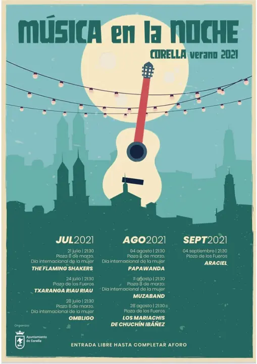 M&uacute;sica en la noche 2021 en Corella