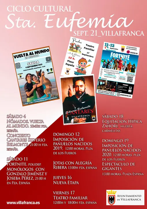 Ciclo Cultural &lsquo;Santa Eufemia&rsquo; 2021 en Villafranca