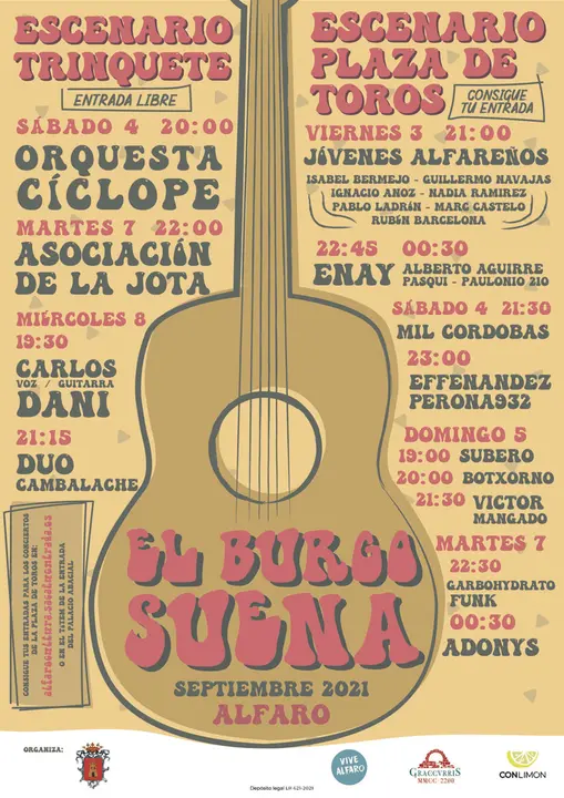 Conciertos en Alfaro &lsquo;El Burgo suena&rsquo; 2020