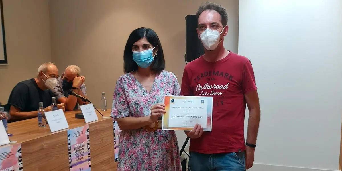 El vizca&iacute;no Jos&eacute; Miguel Arranz de Juan result&oacute; ganador del XXV Premio de pintura al aire libre de Tudela