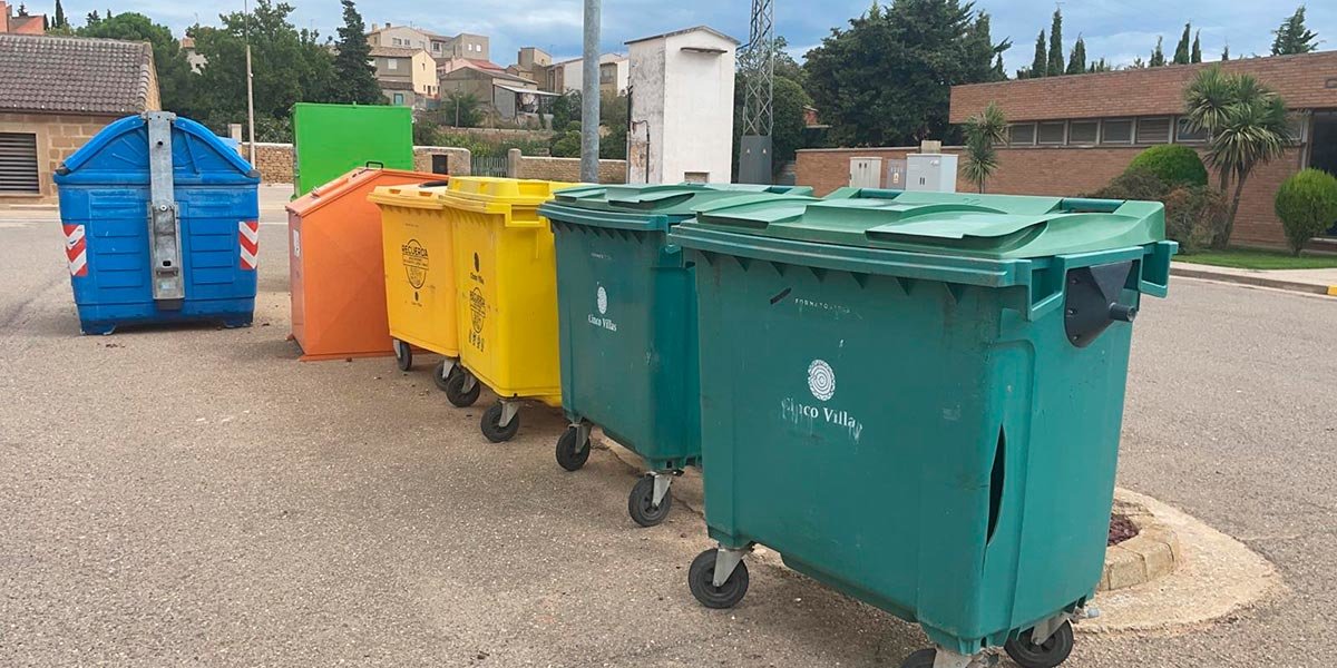 Todos los municipios de la Comarca de Cinco Villas, como Biota, tienen contenedores en los que poder reciclar los residuos