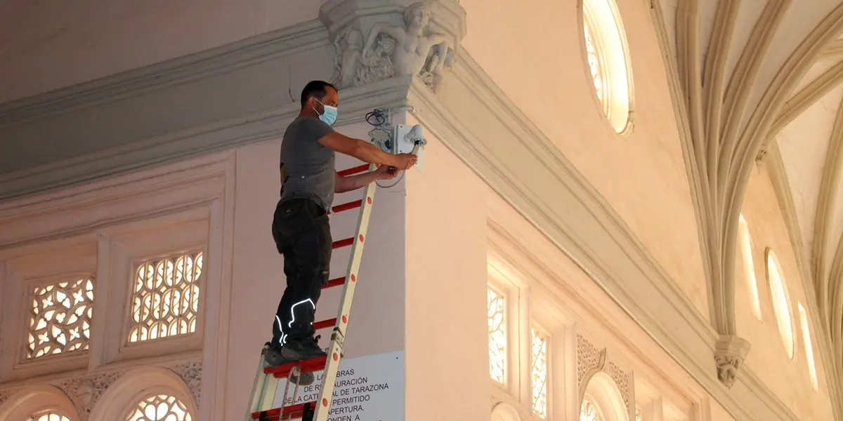 Sistema de videovigilancia instalado en la Catedral de Tarazona