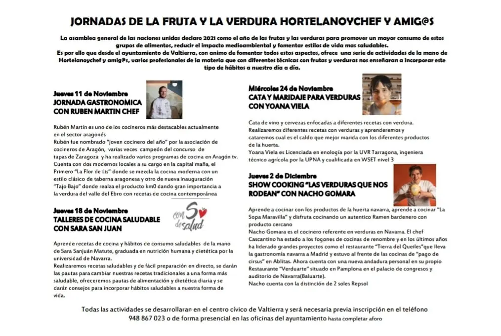 Jornadas de la fruta y la verdura &lsquo;Hortelanoychef y amigos&rsquo;