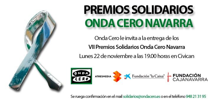VII Premios Solidarios Onda Cero Navarra en Pamplona