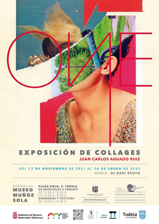 Exposición temporal en Tudela de collages ‘ONE’ de Juan Carlos Aguado Ruiz 