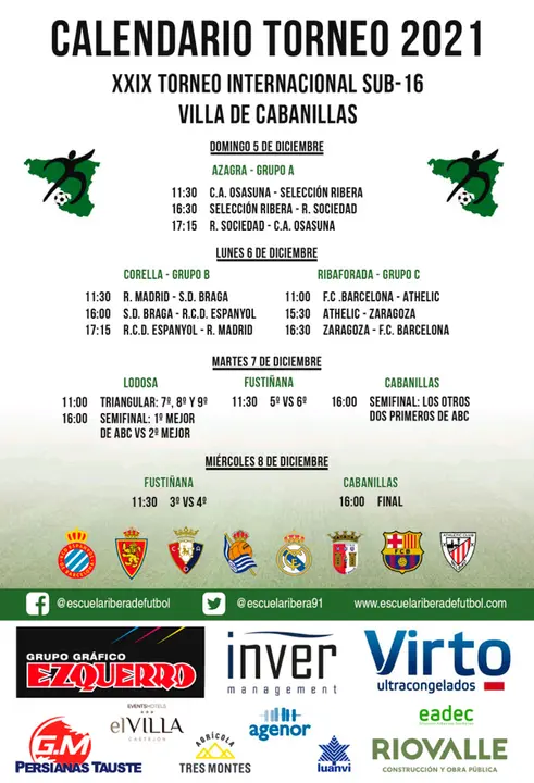 XXIX Torneo internacional de f&uacute;tbol sub-16 Villa de Cabanillas