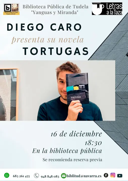 Presentaci&oacute;n en Tudela de la novela &lsquo;Tortugas&rsquo; de Diego Caro