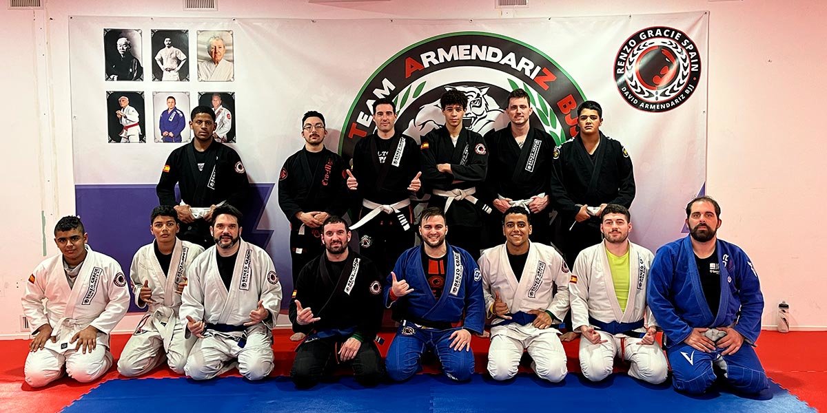 Integrantes de la sala de Jiu Jitsu Brasileño en Tudela