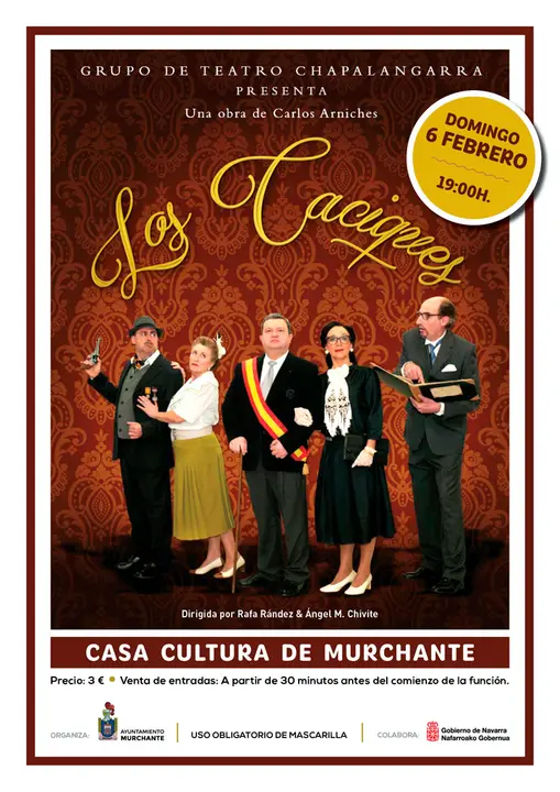 Teatro en Murchante &lsquo;Los Caciques&rsquo; con el grupo Chapalangarra