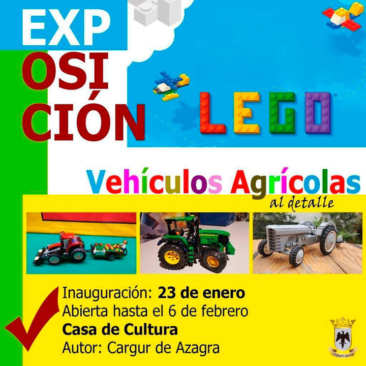 Exposición en Villafranca de vehículos agrícolas de Lego