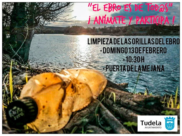 Limpieza de las orillas del Ebro en Tudela