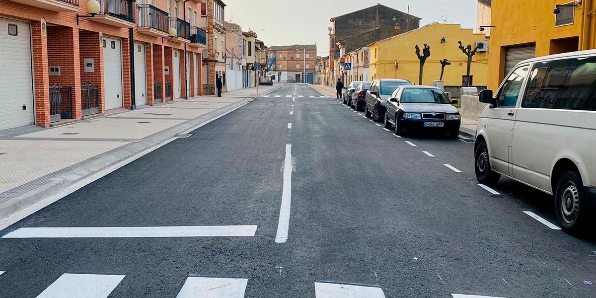 Primera fase obras Avenida Navarra de Cadreita