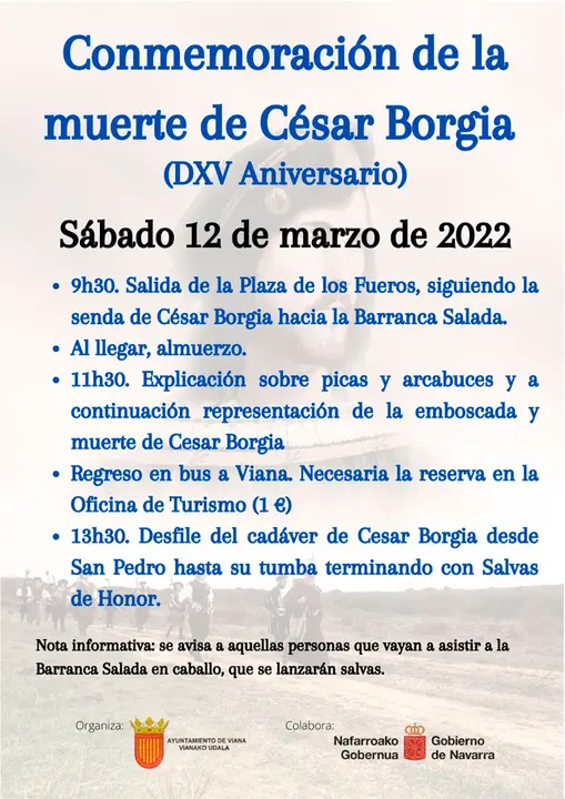 Conmemoraci&oacute;n en Viana de la muerte de C&eacute;sar Borgia