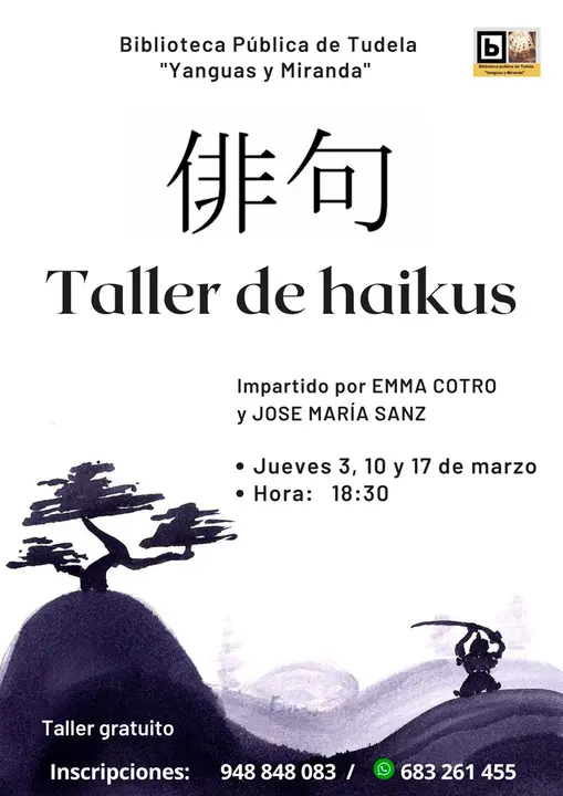 Taller en Tudela de creaci&oacute;n de haikus