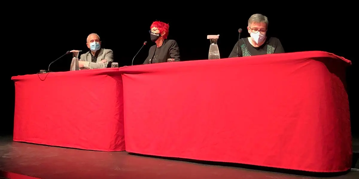 Carlos Artundo, Santos Indurain y Yolanda Mart&iacute;nez, en Tafalla
