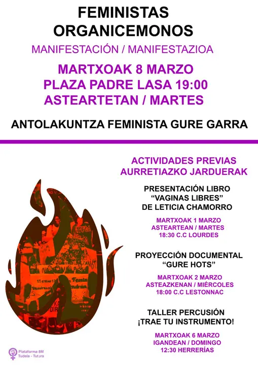 Actividades de la Plataforma 8M de Tudela