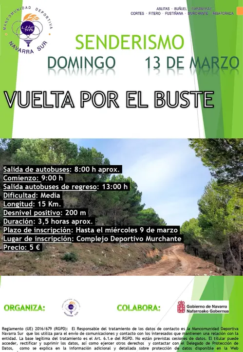 Senderismo desde Murchante por El Buste