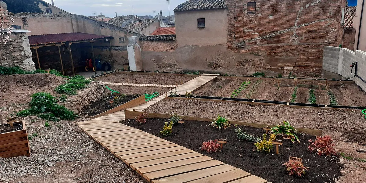 Vista del actual huerto escolar
