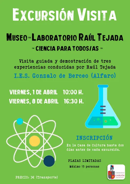 Excursi&oacute;n visita en Castej&oacute;n de Ciencia y experiencias