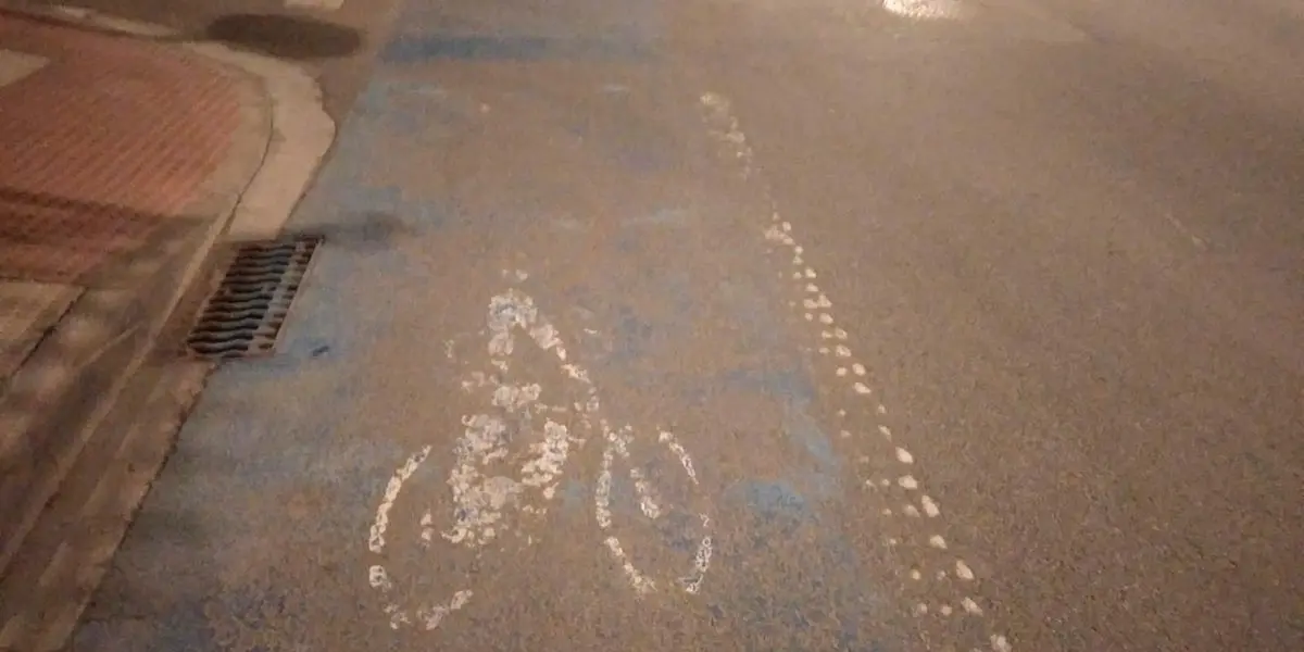 Estado actual del carril bici de Corella