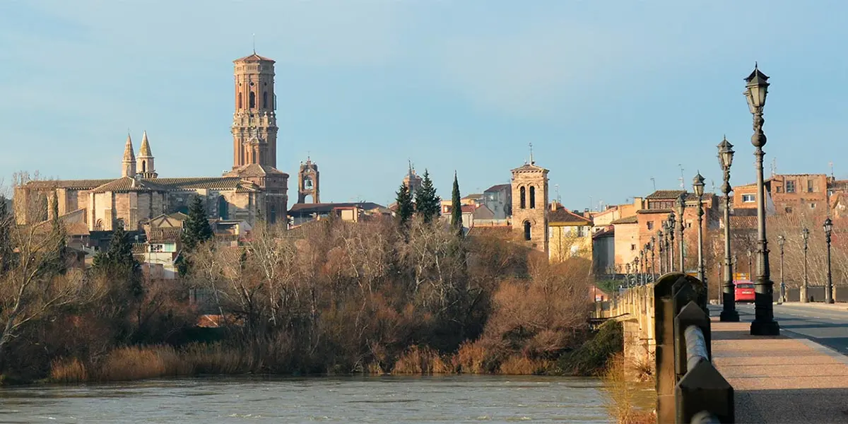 Vista puente Tudela catedral
