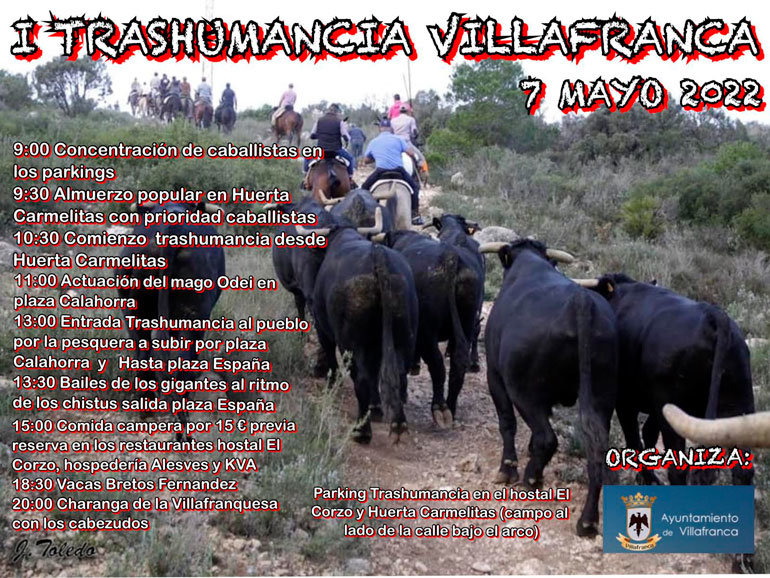 Cartel trashumancia Villafranca