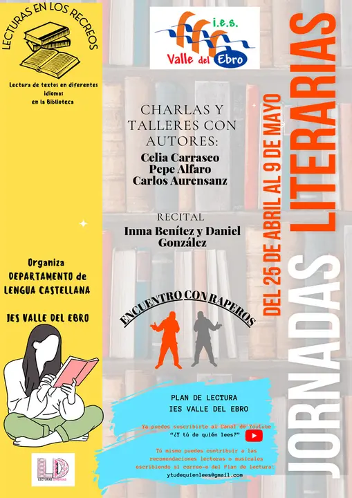 P&oacute;ster jornadas literarias IES Valle del Ebro