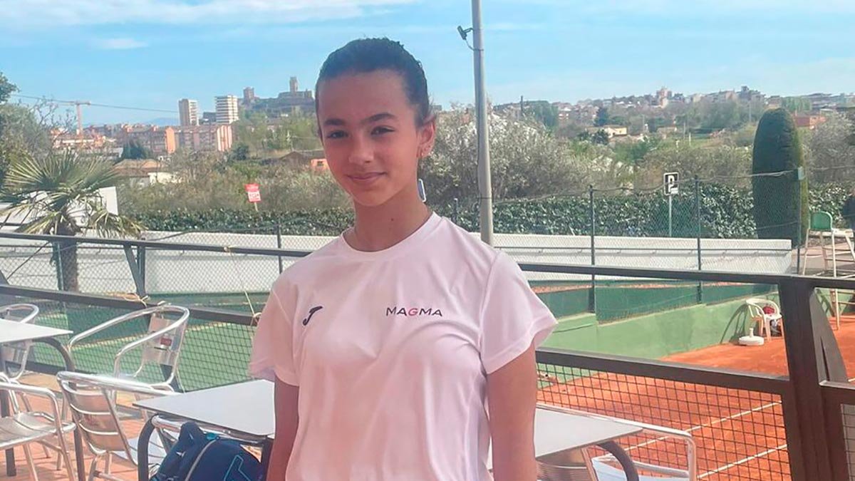 María en el Club de Tenis Urgell de Lleida