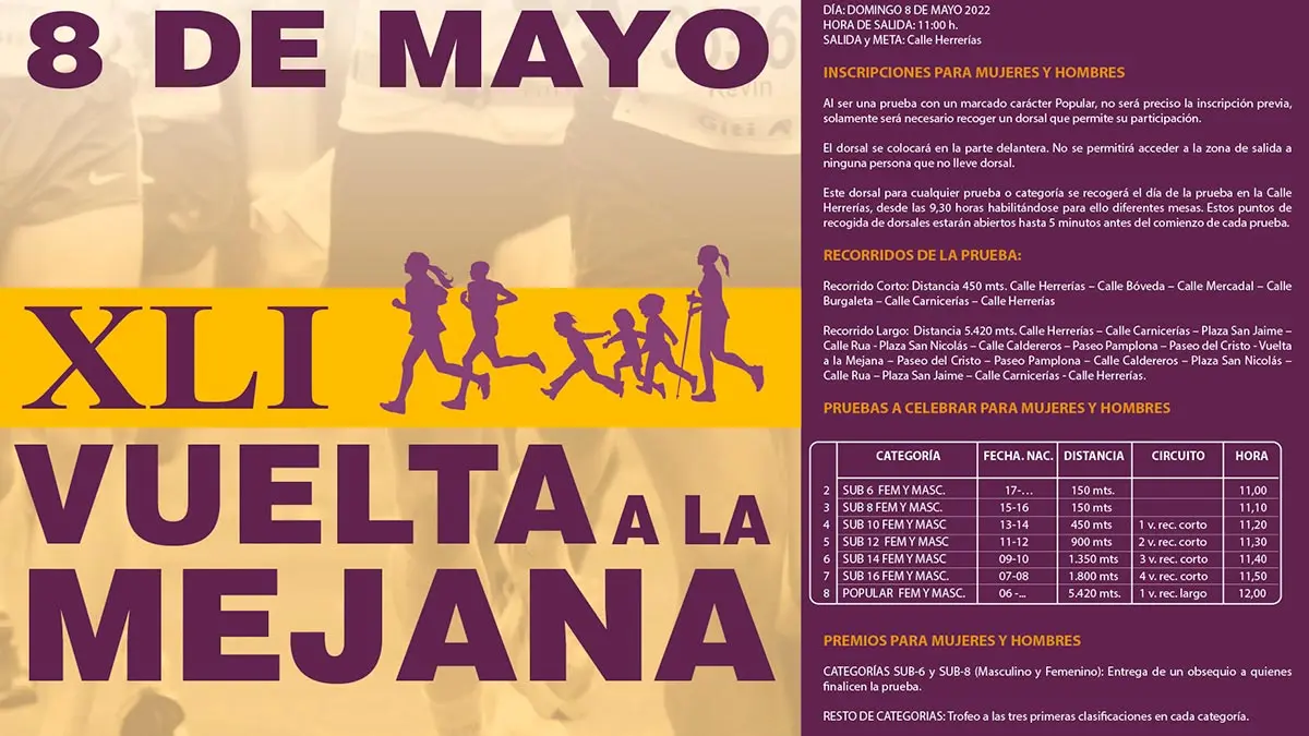 Cartel Vuelta a la Mejana 2022