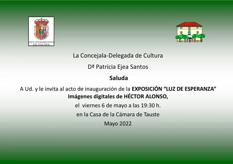 Cartel Exposici&oacute;n H&eacute;ctor Alonso Luz de esperanza