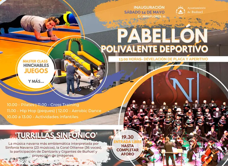 Cartel inauguraci&oacute;n pabell&oacute;n Bu&ntilde;uel