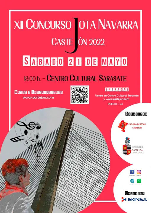 Cartel concurso de Jotas el s&aacute;bado 21 en Castej&oacute;n