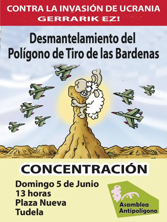 Concentraci&oacute;n Desmantelamiento del pol&iacute;gono de tiro de las Bardenas