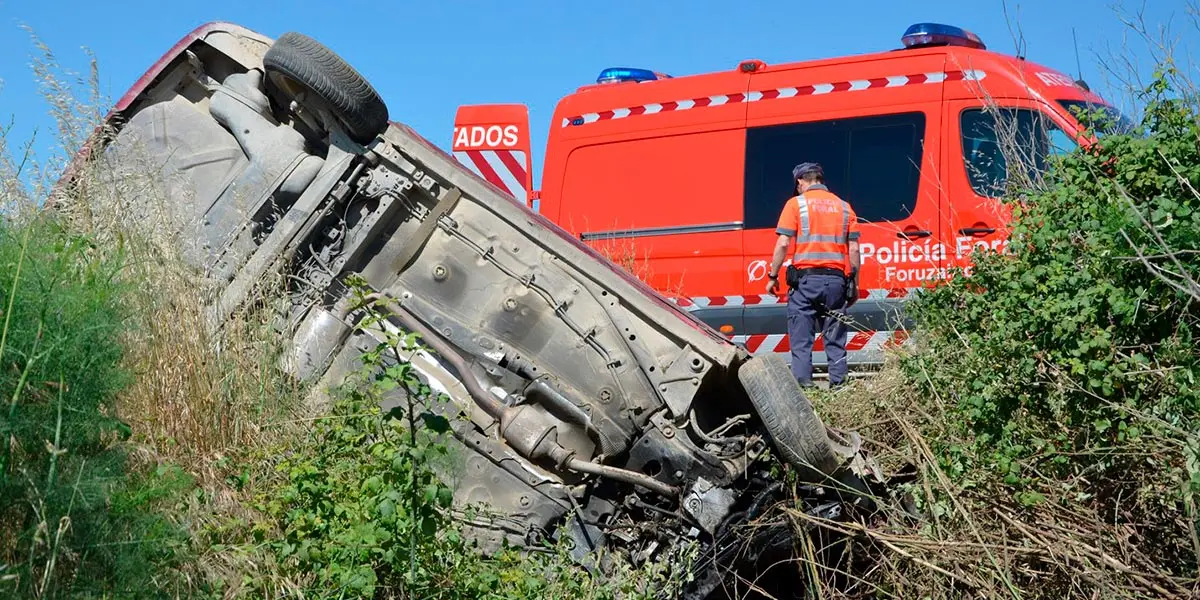 Accidente en Caparroso (NA128), con un conductor herido grave