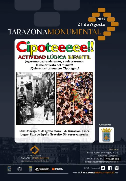 Actividad l&uacute;dica infantil &lsquo;Cipoteeeee!!&rsquo; en Tarazona