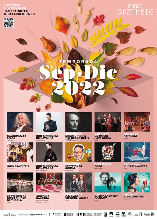 Programaci&oacute;n septiembre-diciembre 2022 del Teatro Gaztambide de Tudela