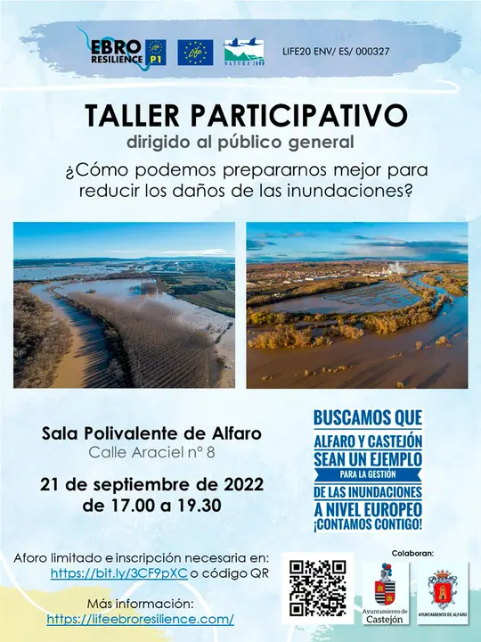 Taller participativo en Alfaro &lsquo;&iquest;C&oacute;mo podemos prepararnos para reducir los da&ntilde;os en las inundaciones?&rsquo;