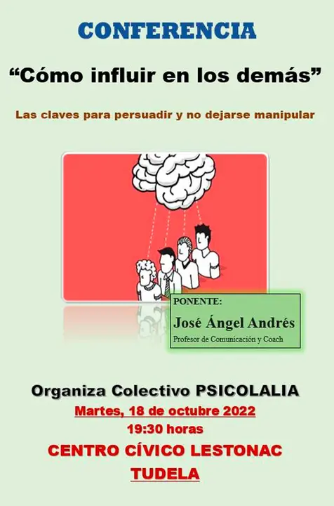 Conferencia en Tudela &lsquo;Como influir en los dem&aacute;s&rsquo;