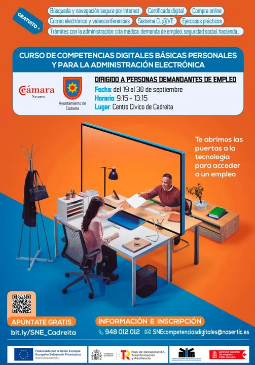 Curso en Cadreita de competencias digitales b&aacute;sicas personales y para la administraci&oacute;n electr&oacute;nica