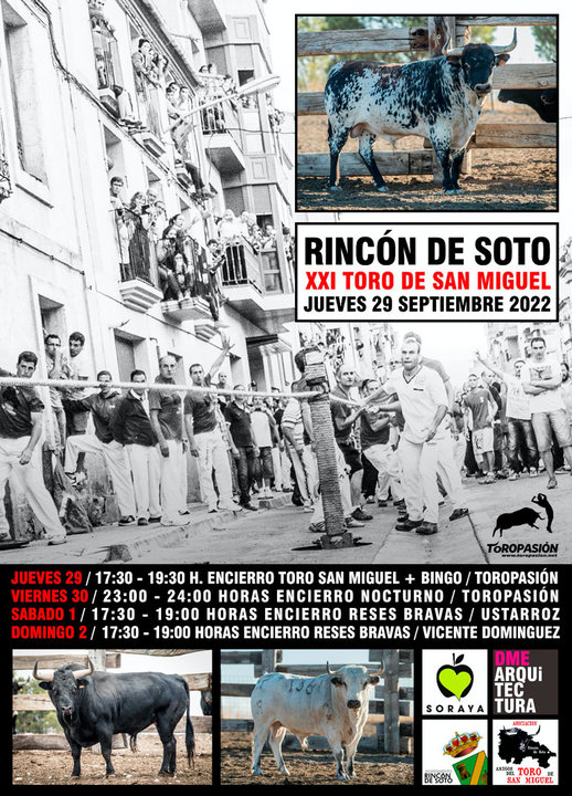 XXI Toro de San Miguel 2022 en Rincón de Soto