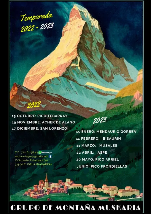 Salidas temporada 2022-23 del Grupo de Monta&ntilde;a Muskaria